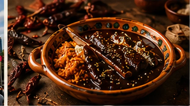 Platillo de mole mexicano